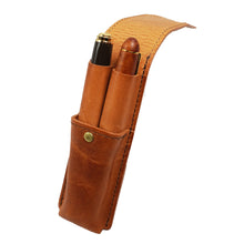 画像をギャラリービューアに読み込む, 【Mサイズ_15mm_2本蓋付き】STRUO 万年筆 ケース 革 2本用 ペンケース ブランド 2本差し 仕切り 1本ずつ ペリカン M800 イタリアンレザー AMAZONIA モンブラン 146 手作り 15mm ビジネス スーツ 内ポケット 高級 筆記具 メンズ レディース ギフト 名入れ おすすめ