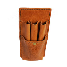 画像をギャラリービューアに読み込む, 革の万年筆ケース3本用・蓋無し上面