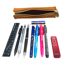 画像をギャラリービューアに読み込む, 【S-ペンサイズ190mm_8本】STRUO ペンケース 革 細い 筆箱 スリム 栃木レザー 名入れ 箱型 コンパクト シンプル おしゃれ ブランド 高級感 日本製 ビジネス レディース 高校生 大学生 社会人 ギフト ミニマル 学生 大人 就職祝い 手作り タンニン鞣し レザー ドログラペンケース 小さめ