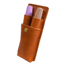 画像をギャラリービューアに読み込む, 【Kaweco_SM_ショートサイズ_13mm_2本蓋無し】STRUO | 万年筆 ケース 革 2本用 カヴェコ スポーツ用 二本 2本差し 仕切り 蓋なし イタリアン レザー AMAZONIA 手作り ポケットペンケース 日本製
