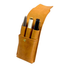 画像をギャラリービューアに読み込む, 【MSサイズ_14mm_3本蓋付き】STRUO | 万年筆 ペンケース 革 3本 ブランド 3本差し 仕切り ペリカン スーベレーンM600 イタリアン レザー AMAZONIA ショートサイズ 胸ポケット パイロット カスタムヘリテイジ92 カヴェコ スチューデント
