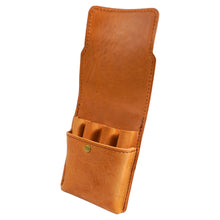 画像をギャラリービューアに読み込む, 【Kaweco_SM_ショートサイズ_13mm_4本蓋付き】STRUO | 万年筆 ペンケース 革 4本 カヴェコ スポーツ用 4本差し 仕切り 1本ずつ 蓋付き イタリアン レザー AMAZONIA 高級感 手作り 小型 コンパクト ポケットペンケース フラップ カベコ 胸ポケット 文房具 ギフト おすすめ