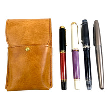 画像をギャラリービューアに読み込む, 【MSサイズ_14mm_4本蓋付き】STRUO | 万年筆 ケース 革 4本用 ペンケース ブランド 4本差し 仕切り 1本ずつ ペリカン スーベレーンM600 イタリアンレザー AMAZONIA ショートサイズ 胸ポケット pilot パイロット カスタムヘリテイジ92 kawecoカヴェコ スチューデント