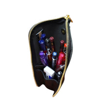 画像をギャラリービューアに読み込む, 【L-高さ192mm_15本_黒色】STRUO 立てるペンケース 革 ブラック 黒 BLACK 大容量 筆箱 ブランド 栃木レザー 高級 立つ スタンドペンケース おしゃれ 可愛い ビジネス メンズ レディース 中学生 高校生 大学生 社会人 大人 男性 女性 男子 女子 かわいい シンプル ミニマリスト クロ