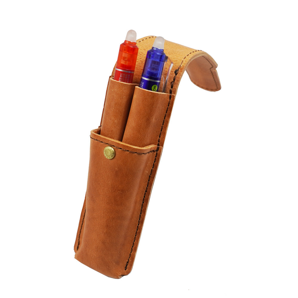 新品 PILOT×SOMES ペンシース5本差 ブラウン PILOT×SOMES 本革ペンケース