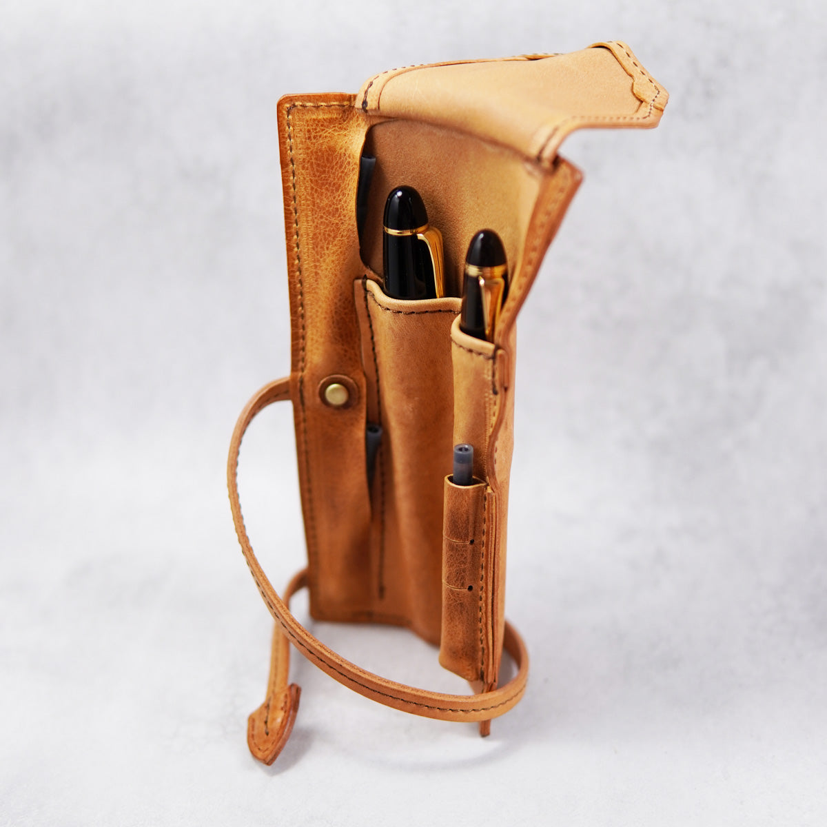 ◇◇送料無料【極上栃木レザー】総手縫い ロールペンケース◇◇ 楽天